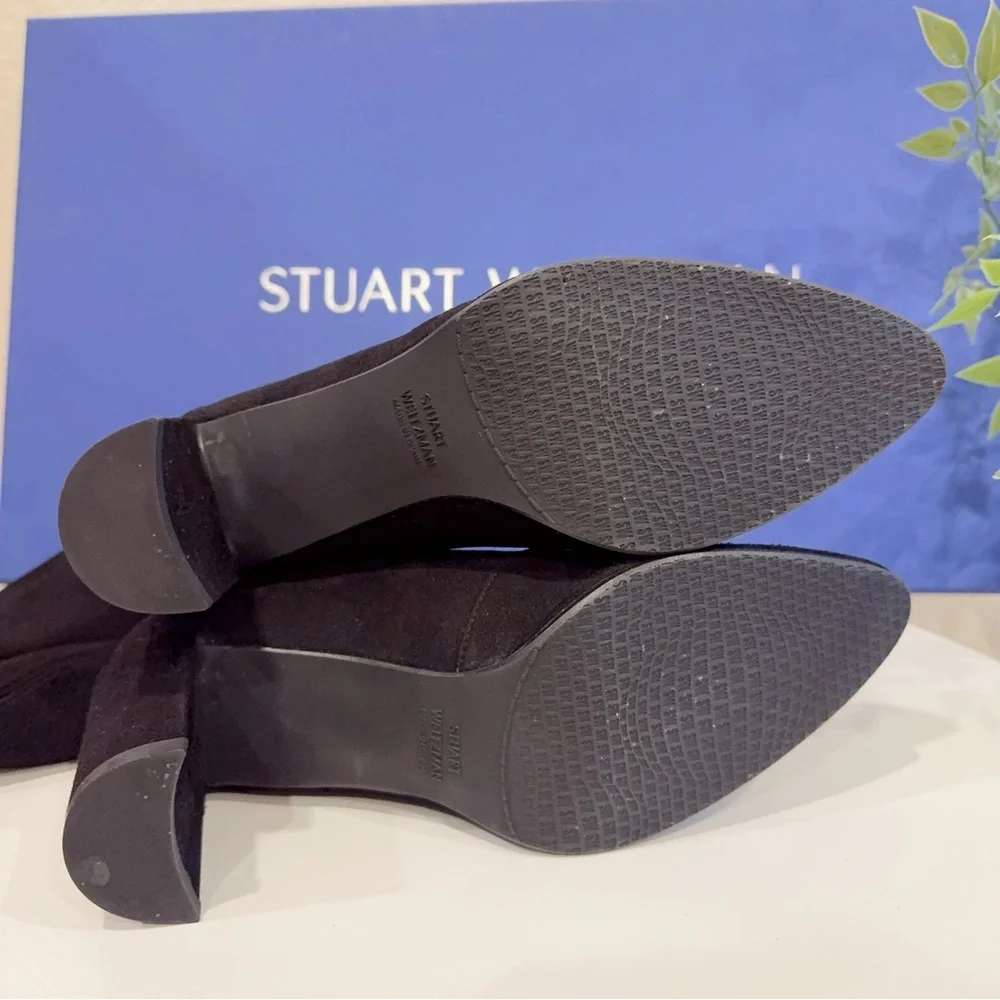 Stuart Weitzman Landmark Over-the-Knee Black Suede Boots Size 36.5/6 NIB
